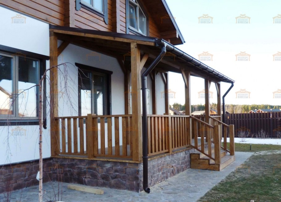 Дачный дом с угловой террасой