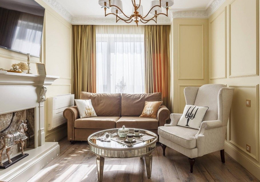 Бежевая гостиная