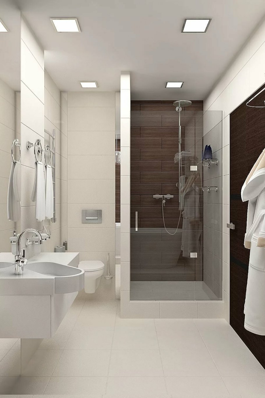 Совместный санузел с душевой