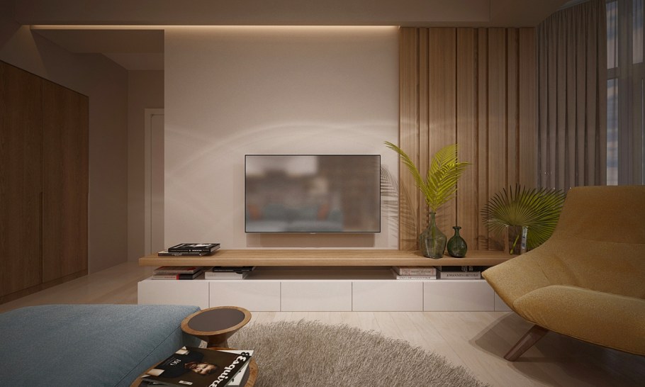 Современная квартира сбоку