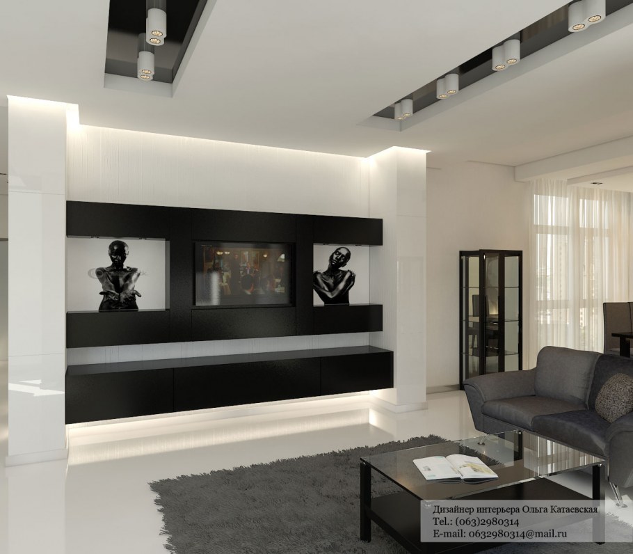 Гостиная в стиле Минимализм для телевизора