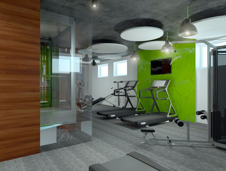 Домашний спортзал интерьер