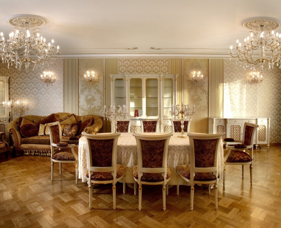 Классицизм в интерьере люстры