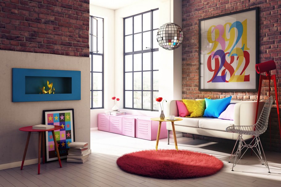 Гостиная в стиле поп арт