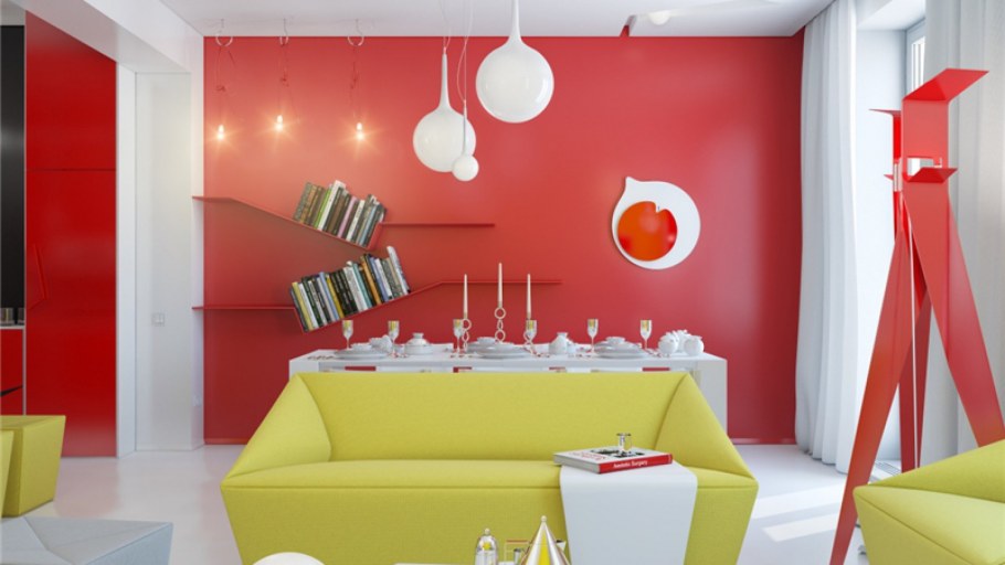 Разноцветные кресла в интерьере