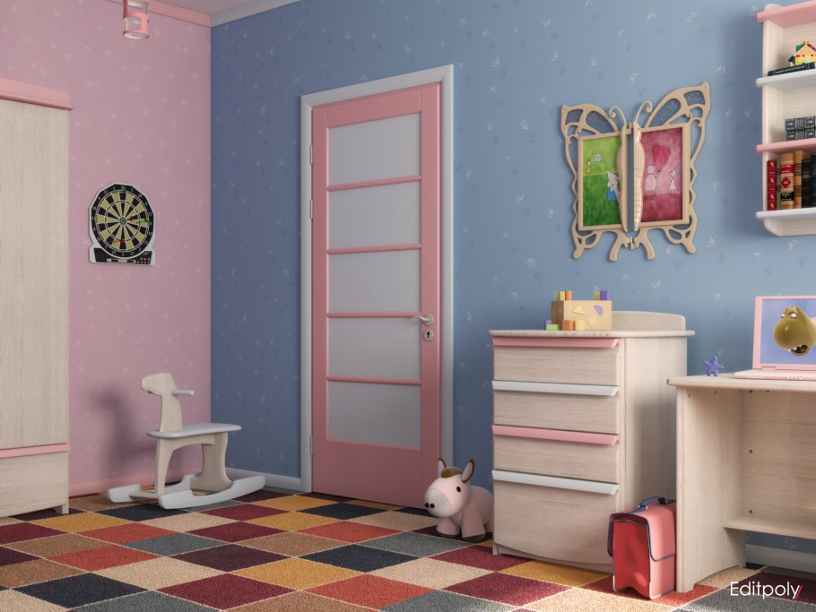 Нарисовать интерьер детской комнаты легко