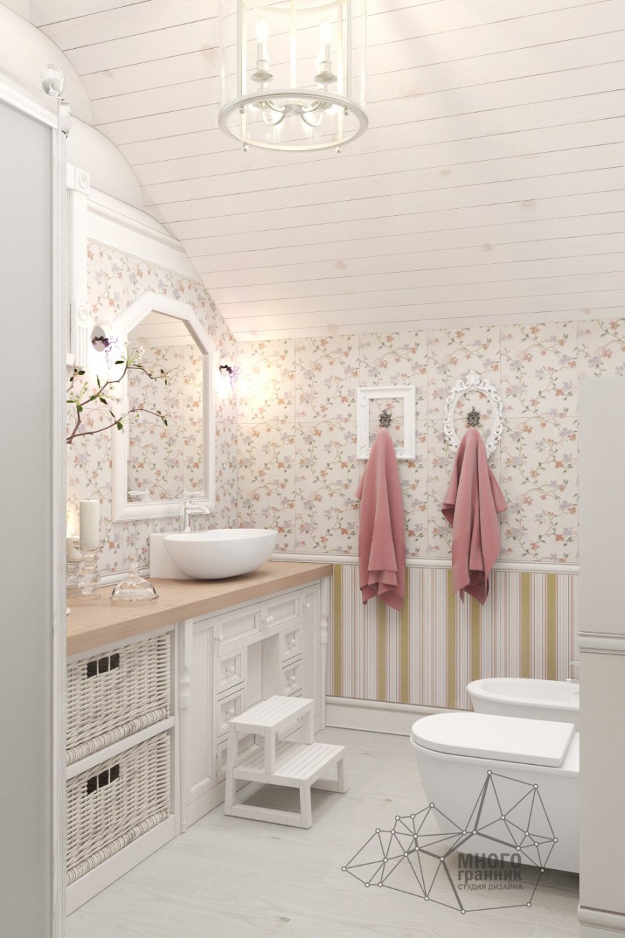 Ванная к.омната в стиле Прованс