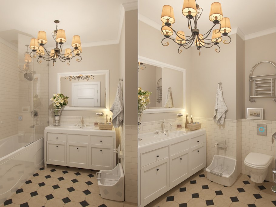 Интерьер в стиле Прованс ванная комната