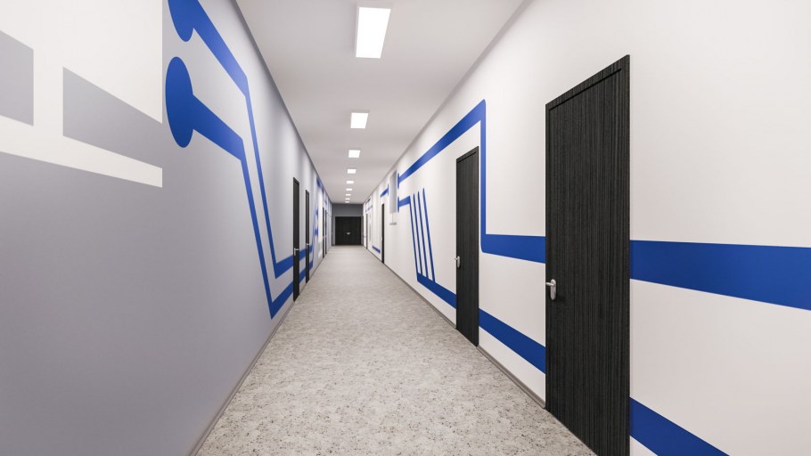 Коридор школы