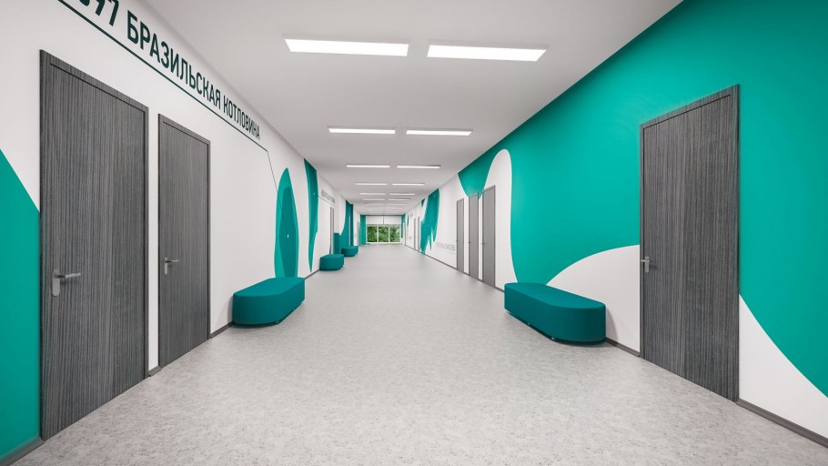 Коридор школы