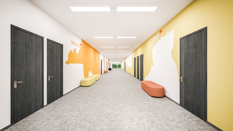 Школьный коридор в Америке