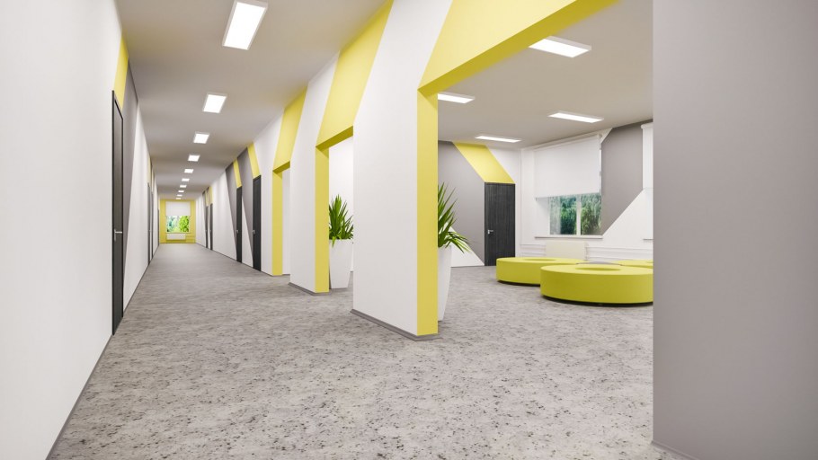 Коридор в школе будущего