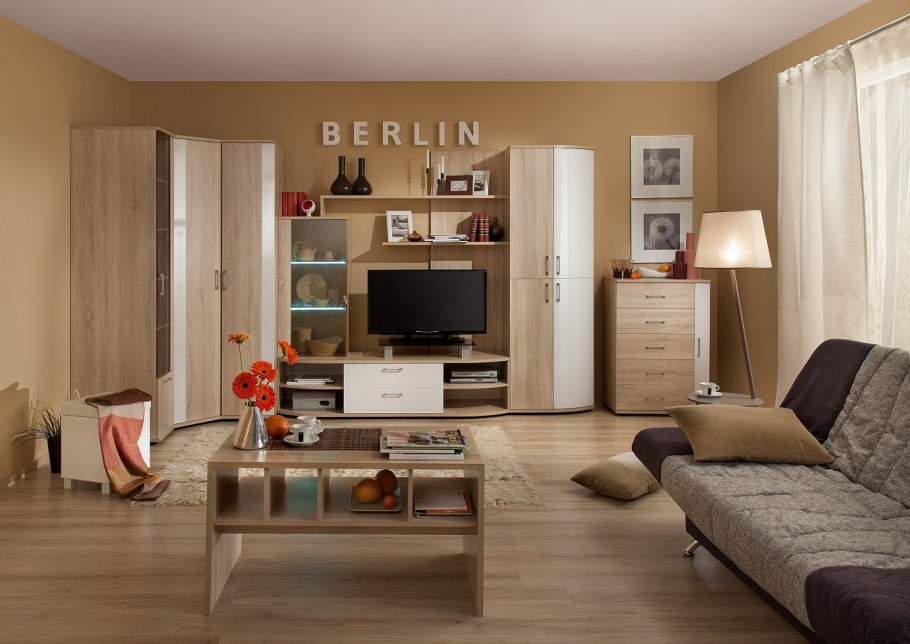 Гостиная Berlin (сонома, глянец). Комплект