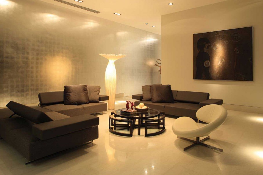 Вечернее освещение комнаты