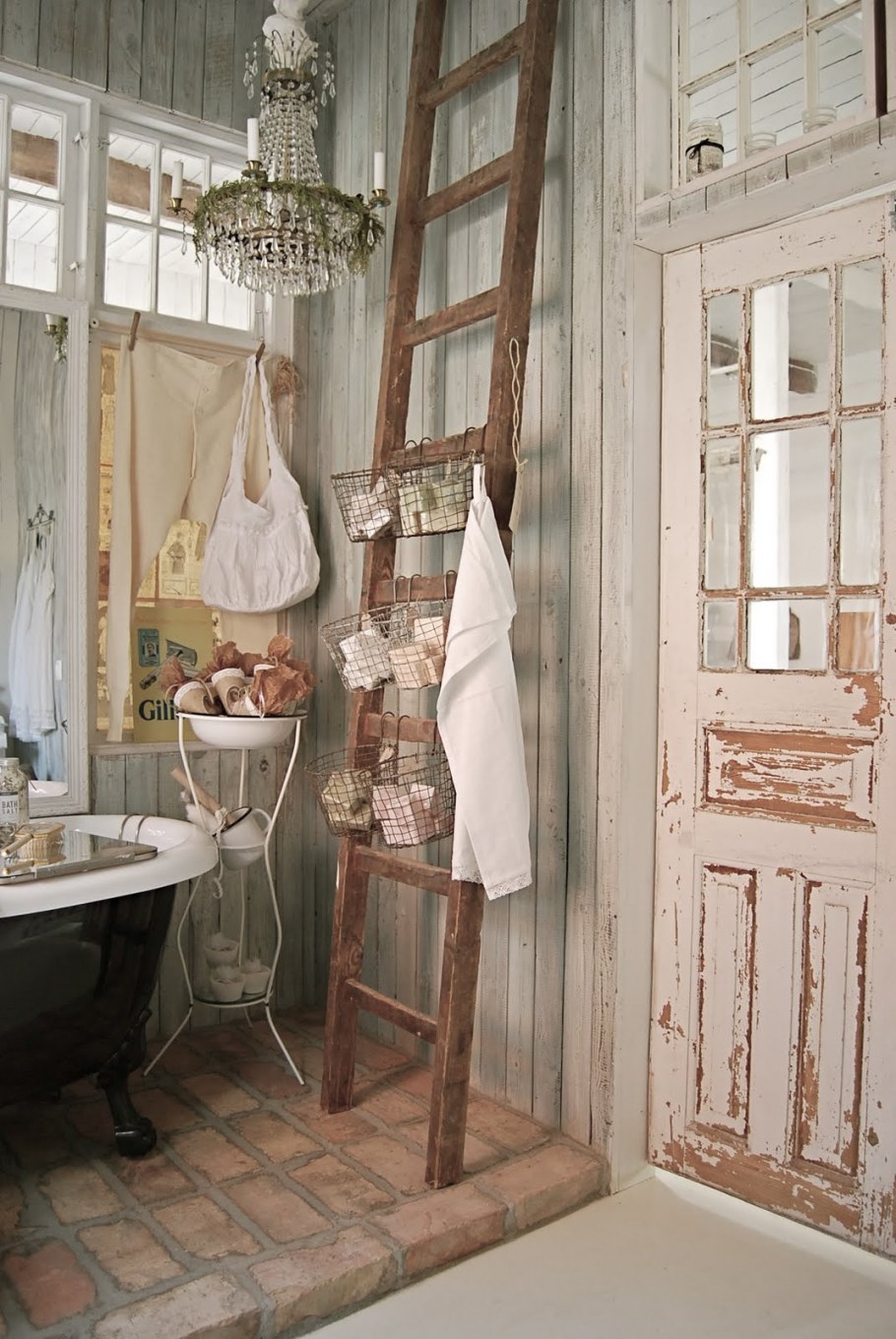 Стиль Shabby Chic ванная