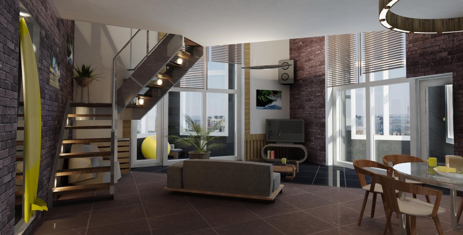 Интерьер холла общественного здания