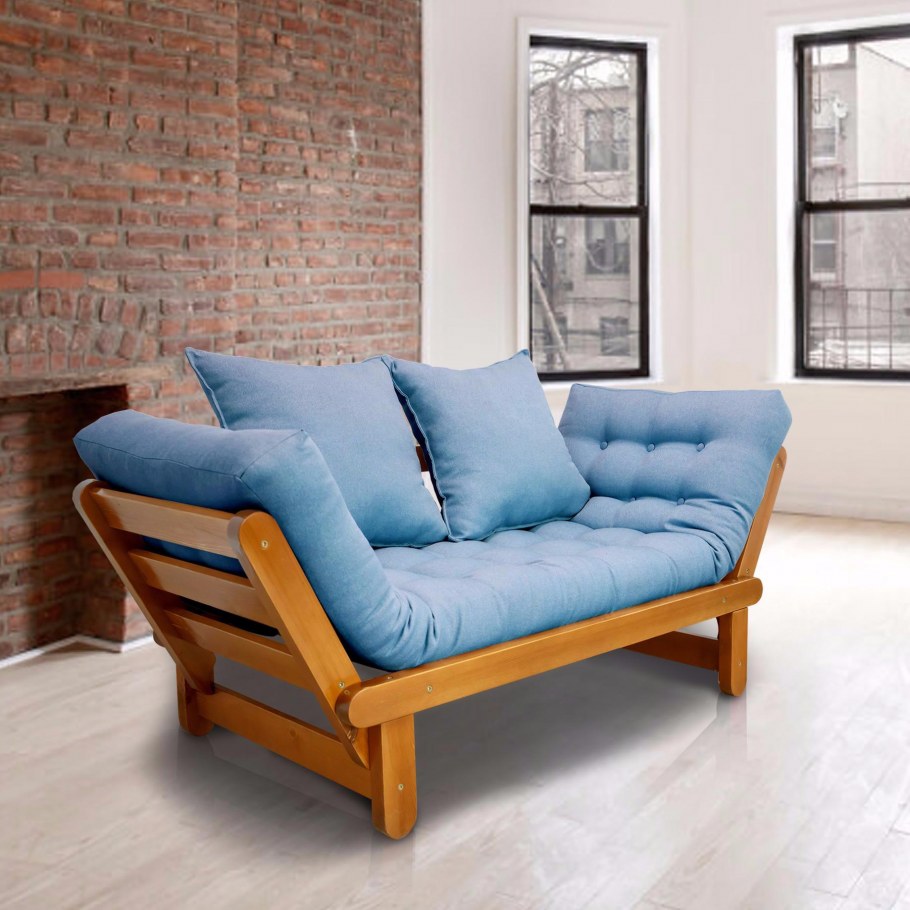 Кушетка "Сламбер" синий сосна