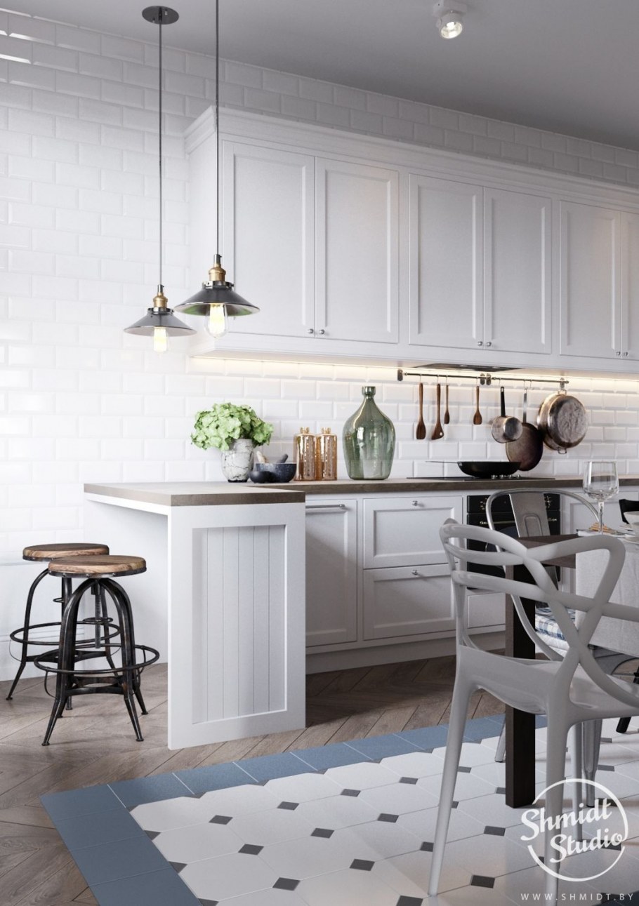 Проект кухни в скандинавском стиле