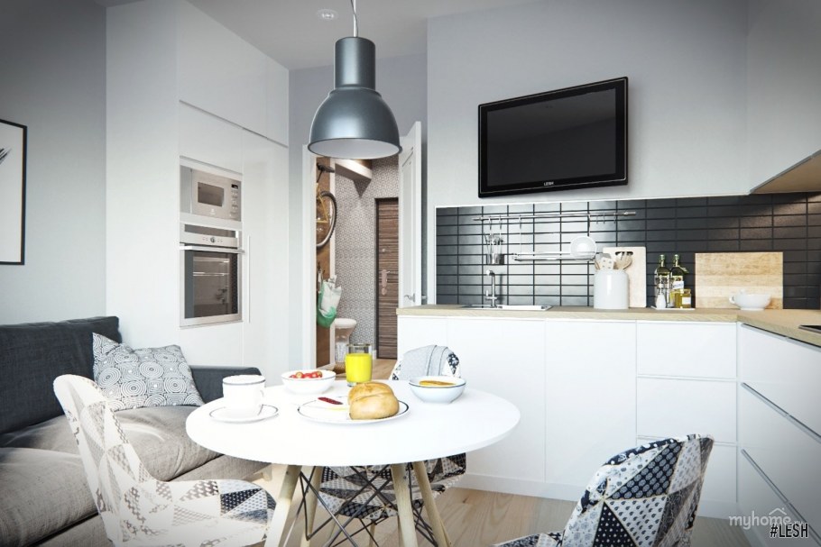 Сканди интерьер кухни