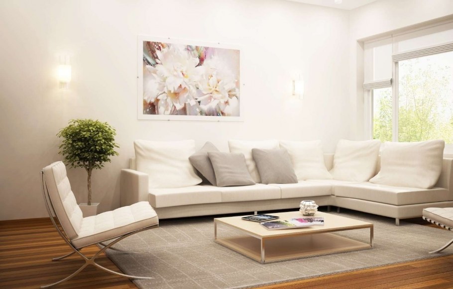 Панно в интерьере гостиной