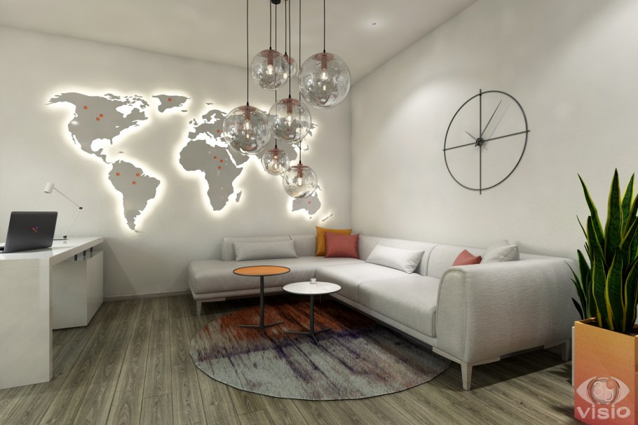 Люстра в интерьере визуализация