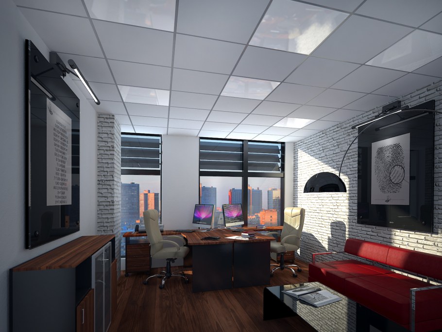 Визуализация офисных помещений