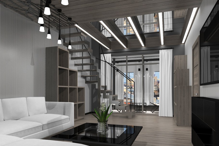 . Визуализация интерьера помещения