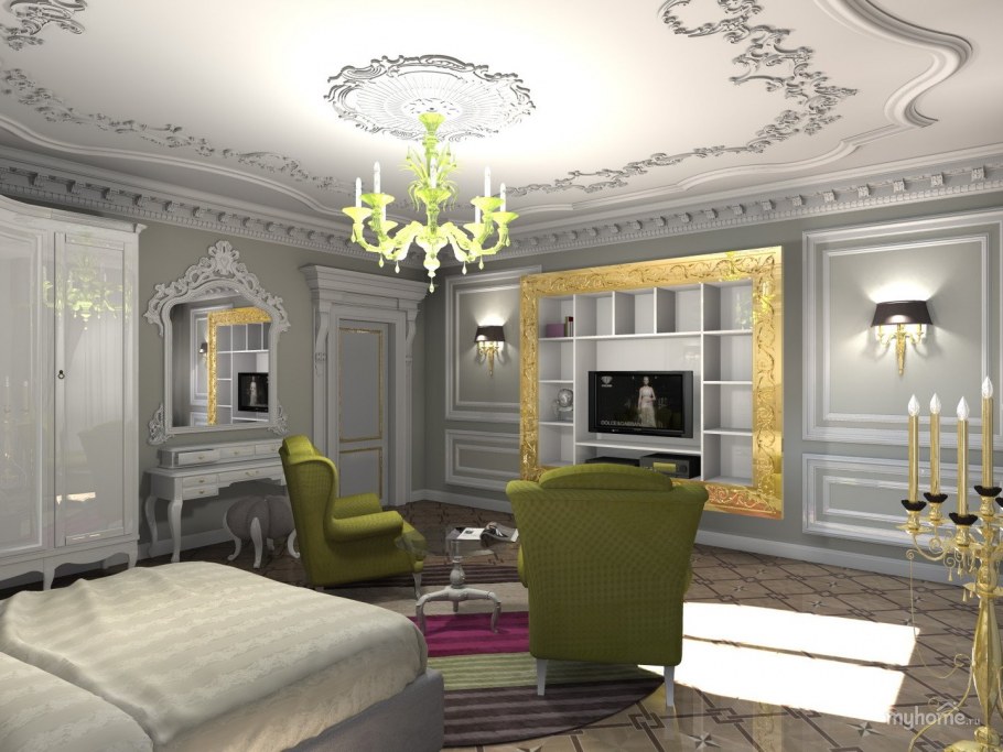 Натяжные потолки в стиле Ампир