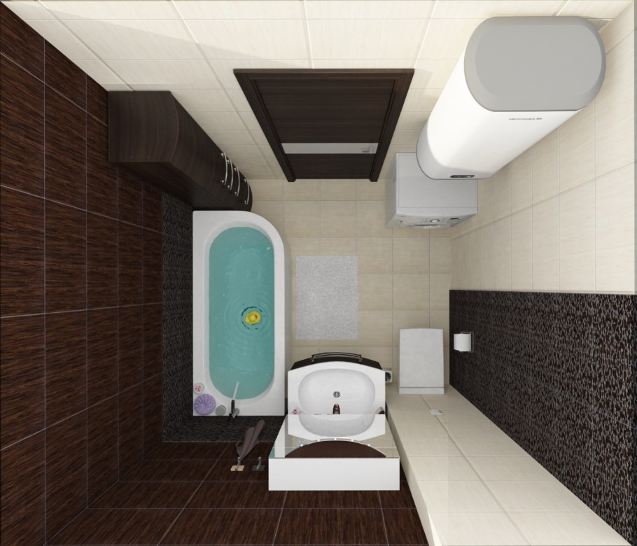 Ванная комната в зеленых тонах