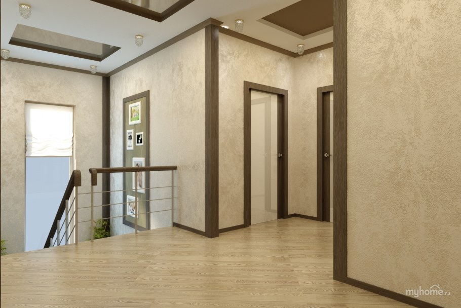 Коридор со светлыми дверями