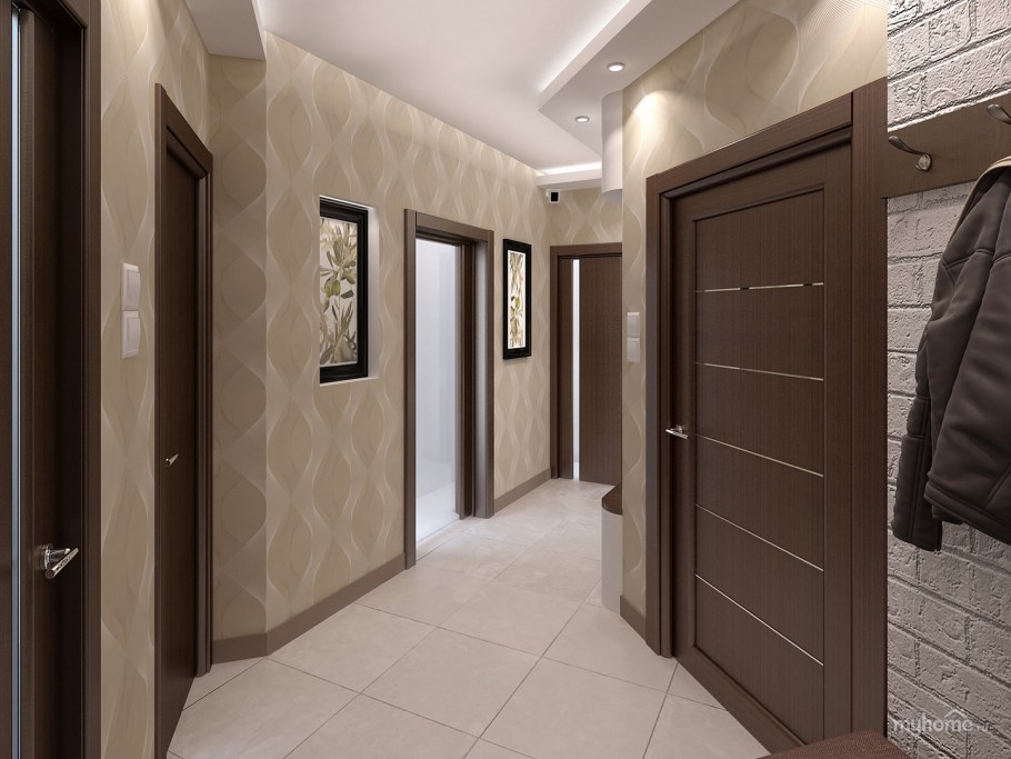 Обои компаньоны в интерьере прихожей