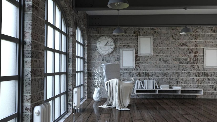 Лофт серый кирпич