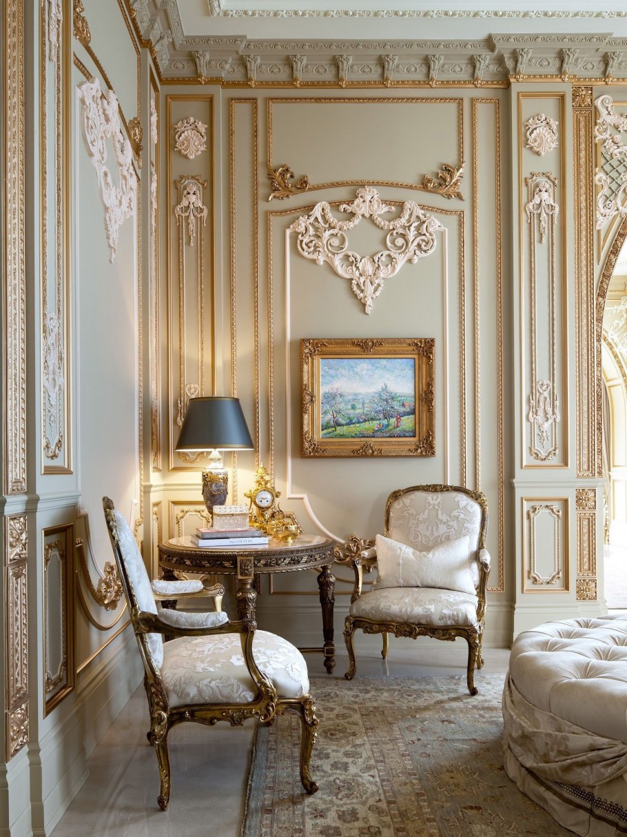 Королевский стиль спальни стиль рококо