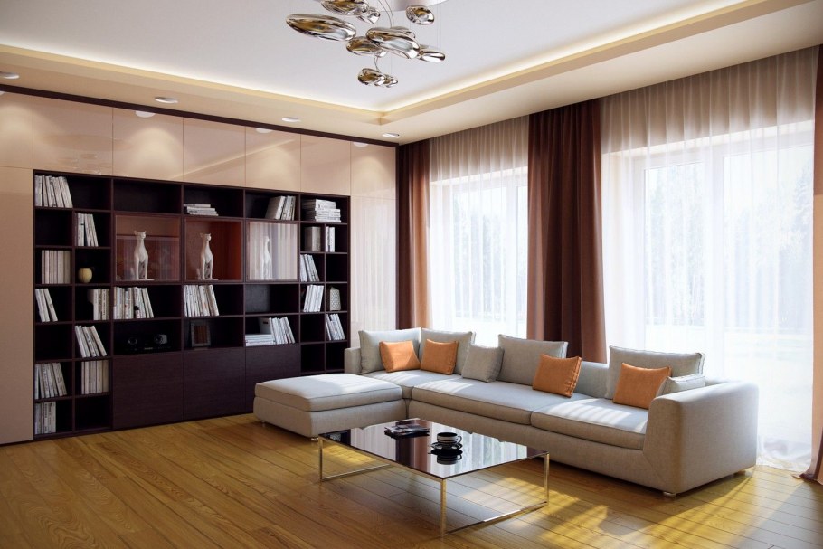 Готовый интерьер гостиной