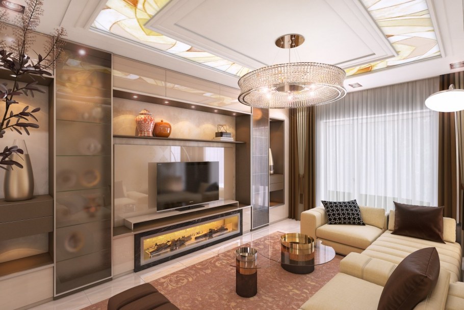 Готовые дизайнерские проекты гостиной