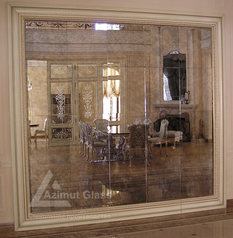 Зеркальное панно состаренное