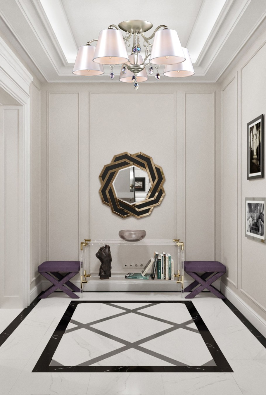 Молдинги в интерьере Неоклассика