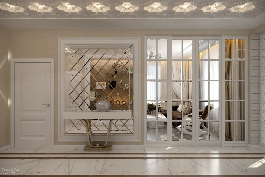 Зеркальная плитка в интерьере