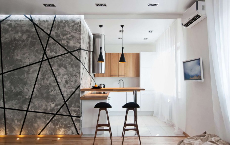 Квартира студия в стиле Минимализм