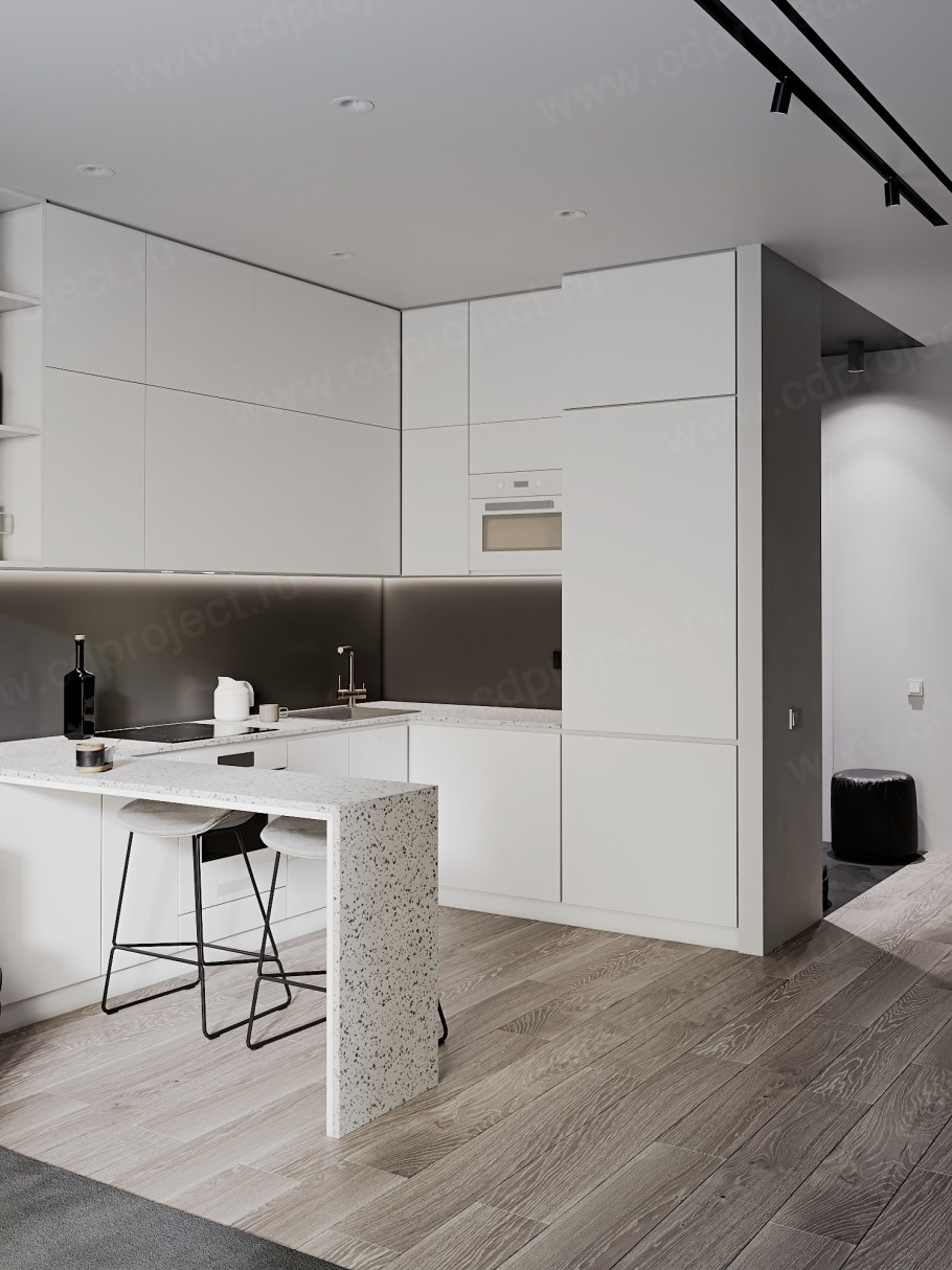 Студия в минималистическом стиле