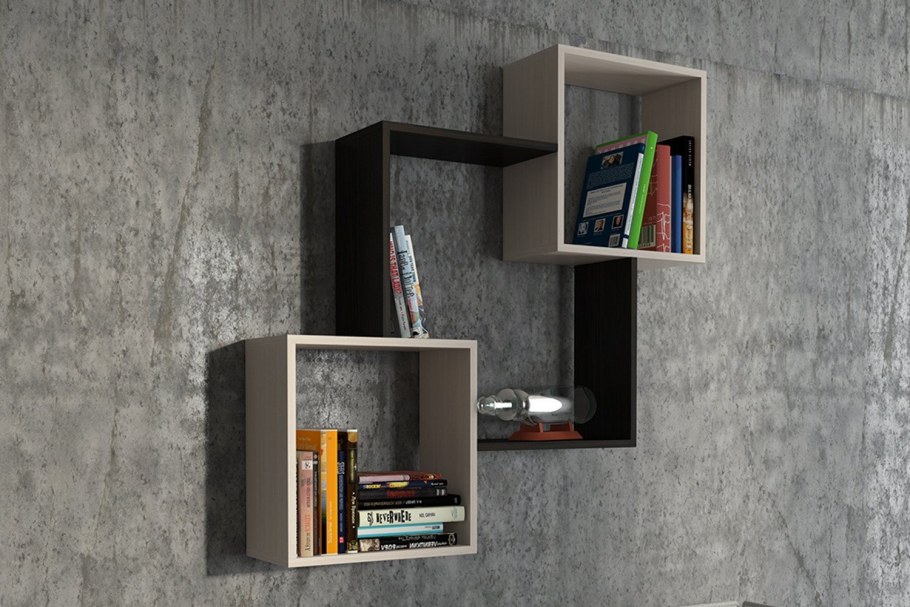 Квадратные настенные полочки