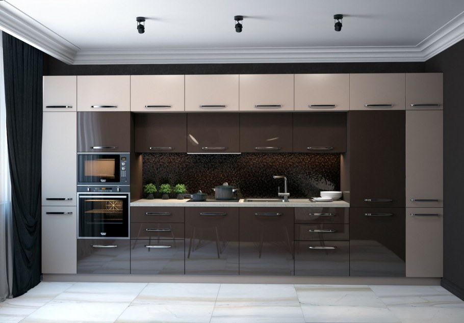 Современные кухонные гарнитуры прямые