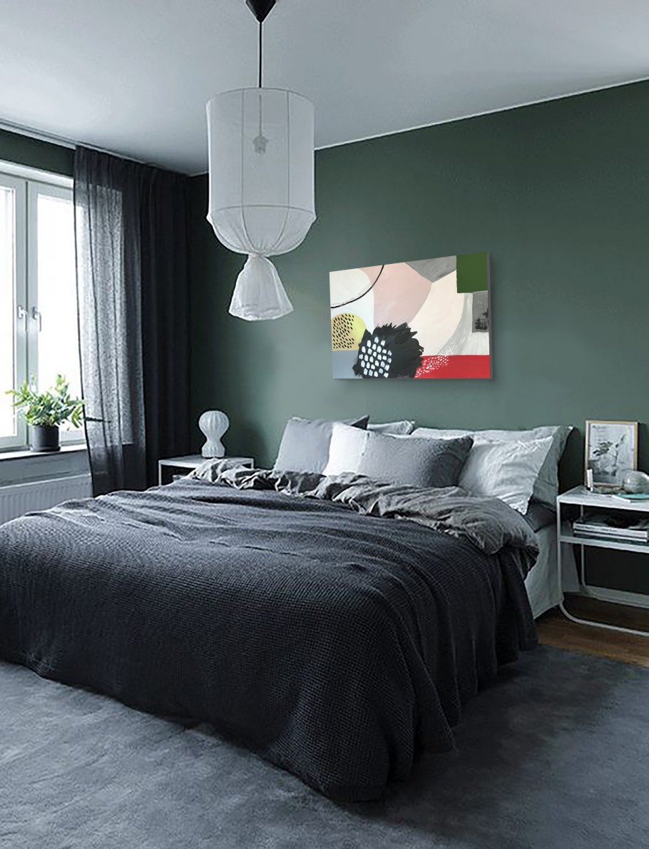 Спальня в серых оттенках