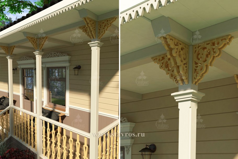 Резные столбы для крыльца