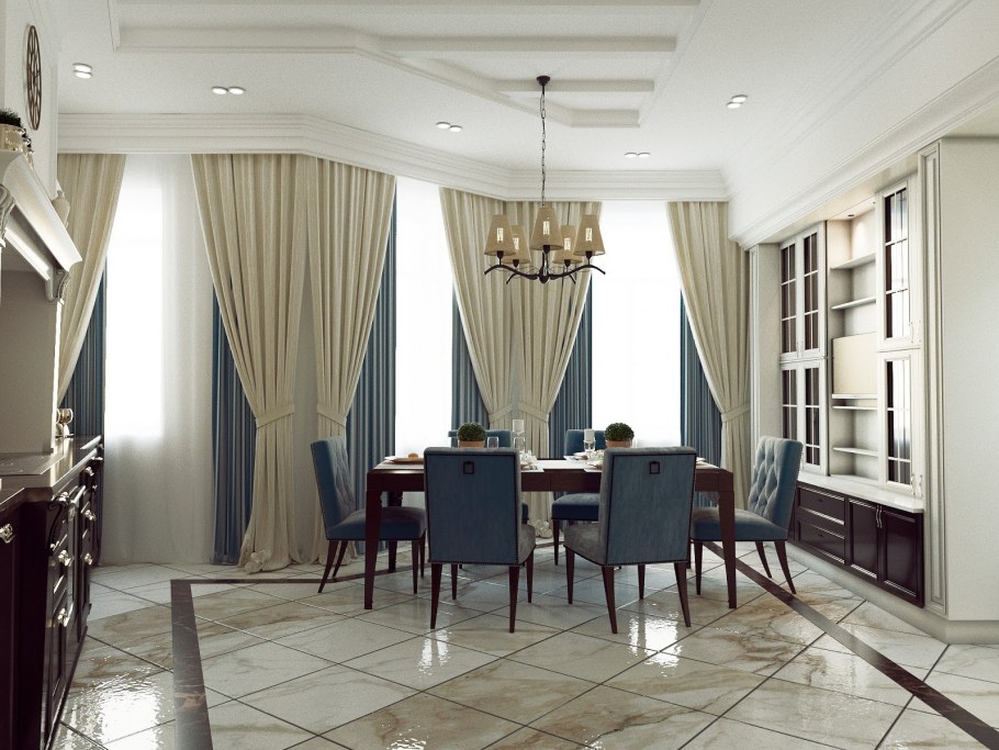 Гостиная Неоклассика шторы