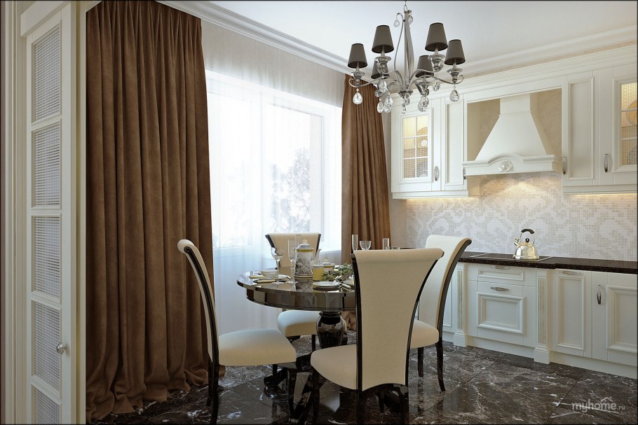 Столовая в эркере Неоклассика