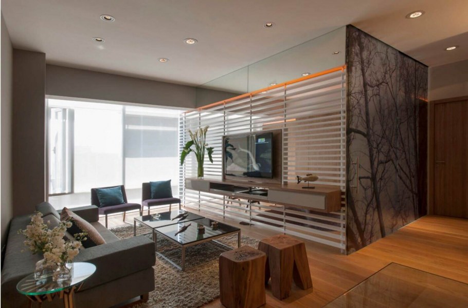 Современные стеклянные перегородки в интерьере