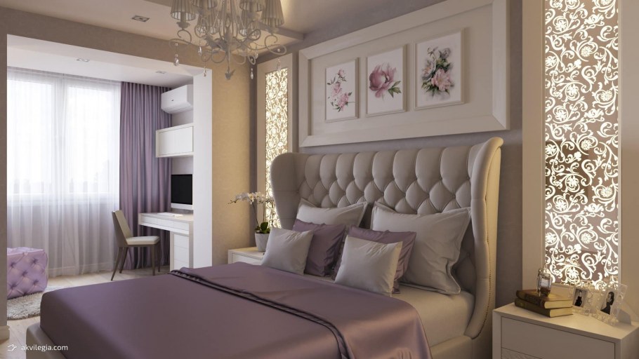 Спальня Неоклассика пастельные тона