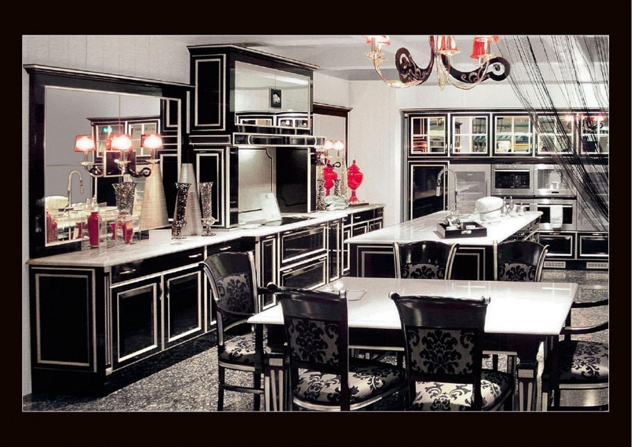 Черная кухня арт деко