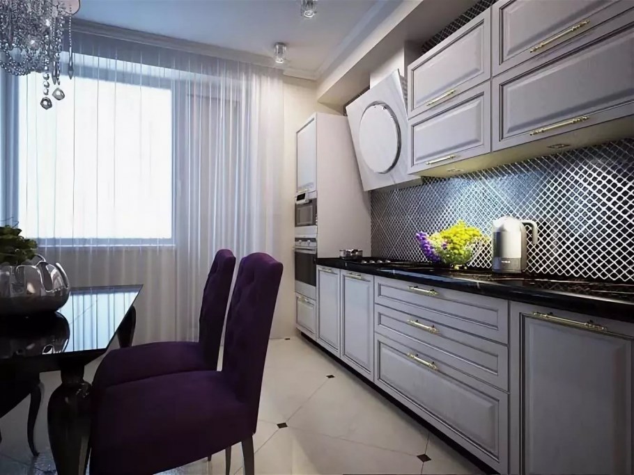 Кухня 10 кв м в стиле арт деко